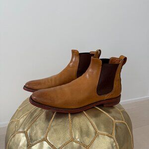 Allen Edmonds Liverpool Chelsea Boots Walnut Brown Leather Size 14 (Retail $550)
